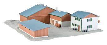 Kibri 37026 N Farm - Kit - 10-3/4 x 7-15/16 x 2-3/8 27.3 x 20.2 x 6cm - Hobbytech Toys
