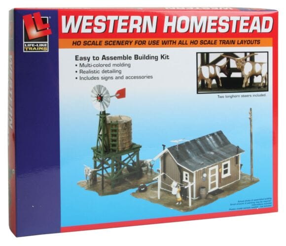 Life-Like 1338 HO Western Homestead Kit Life-Like TRAINS - HO/OO SCALE