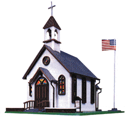 Life-Like 1350 HO Town Church Kit Life-Like TRAINS - HO/OO SCALE