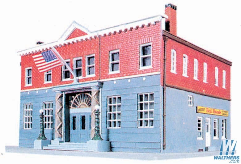 Life-Like HO Woodlawn Police Station - Kit - 6-1/4 x 8-3/8in 15.9 x 21.3cm Life-Like TRAINS - HO/OO SCALE