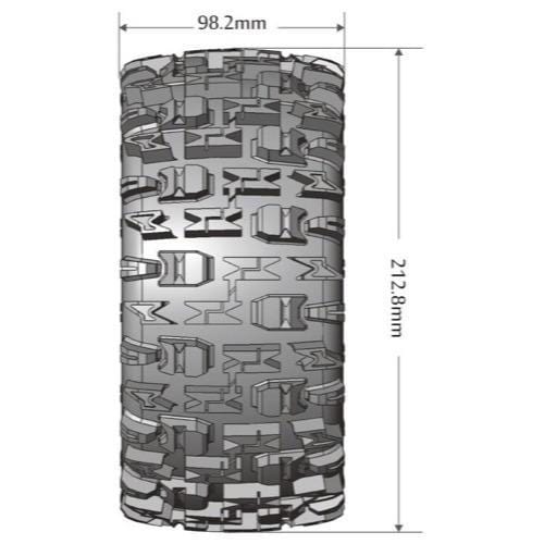 Louise LT3296BM X-Pioneer Black Sport Kraton 8S 24mm Hex (2pcs) Louise RC RC CARS - PARTS