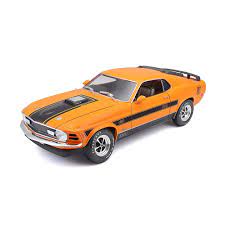 Maisto 1/18 1970 Ford Mustang Mach 1 - Orange - Hobbytech Toys