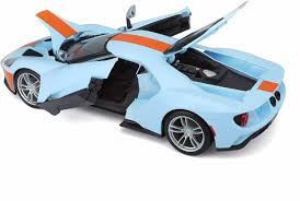 Maisto 1/18 2017 Ford GT - Sky Blue & Orange (Gulf Oil Livery) - Hobbytech Toys