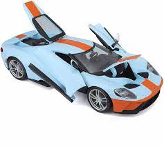 Maisto 1/18 2017 Ford GT - Sky Blue & Orange (Gulf Oil Livery) - Hobbytech Toys