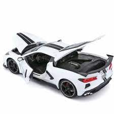 Maisto 1/18 2020 Chevrolet Corvette Stingray Coupe High Wing - White - Hobbytech Toys