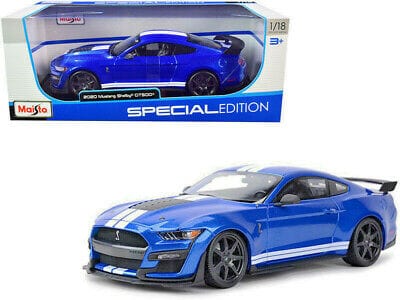 Maisto 1/18 2020 Ford Mustang Shelby GT-500 (CFTP) - Blue - Hobbytech Toys