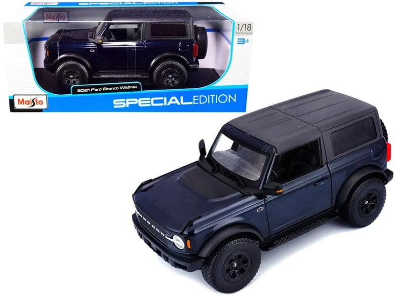 Maisto 1/18 2021 Ford Bronco Wildtrack - Blue - Hobbytech Toys