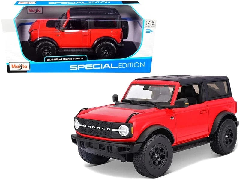 Maisto 1/18 2021 Ford Bronco Wildtrack - Red - Hobbytech Toys