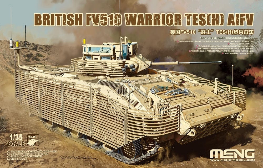 Meng 1/35 British FV510 Warrior TES(H) AIFV Plastic Model Kit - Hobbytech Toys