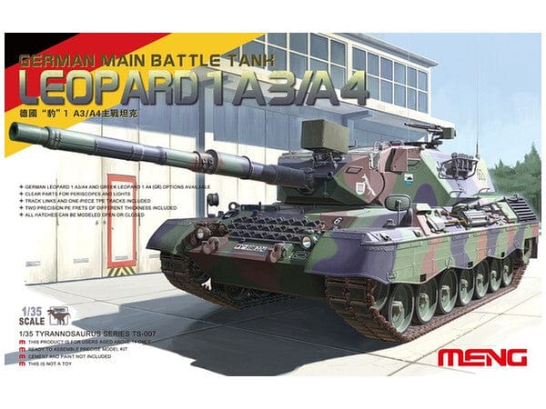 Meng 1/35 German Main Battle Tank Leopard 1 A3/A4 Plastic Model Kit - Hobbytech Toys