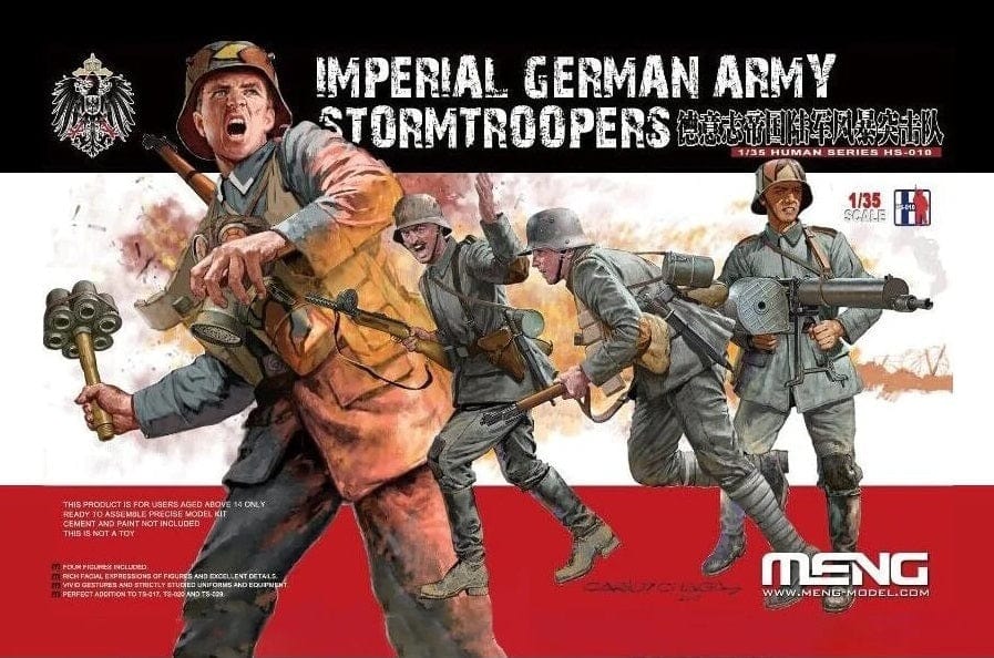 Meng 1/35 Imperial German Army Stormtroopers Plastic Model Kit - Hobbytech Toys