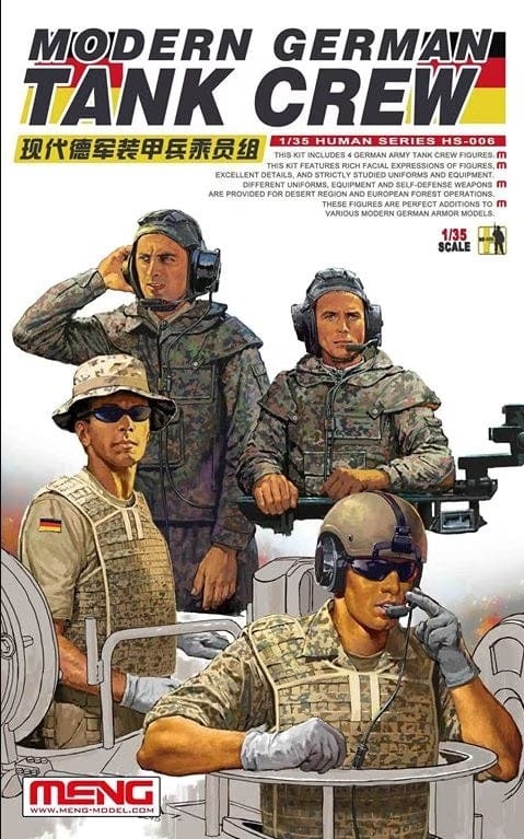 Meng 1/35 Modern German Tank Crew Plastic Model Kit - Hobbytech Toys