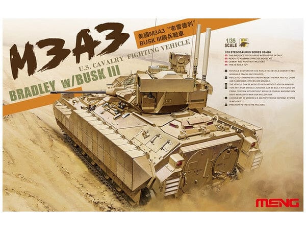 Meng 1/35 U.S. Cavalry Fighting Vehicle M3A3 Bradley w/BUSK III Plastic Model Kit - Hobbytech Toys
