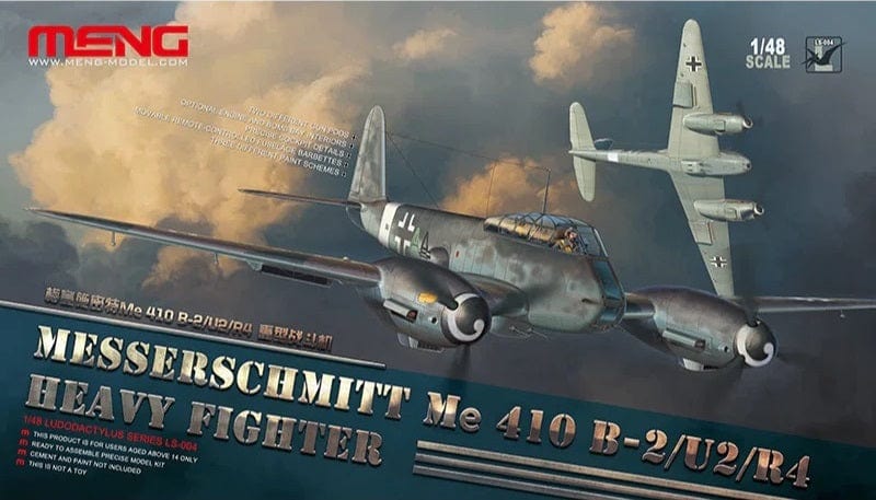 Meng 1/48 Messerschmitt Me 410B-2/U2/R4 Heavy Fighter Plastic Model Kit - Hobbytech Toys