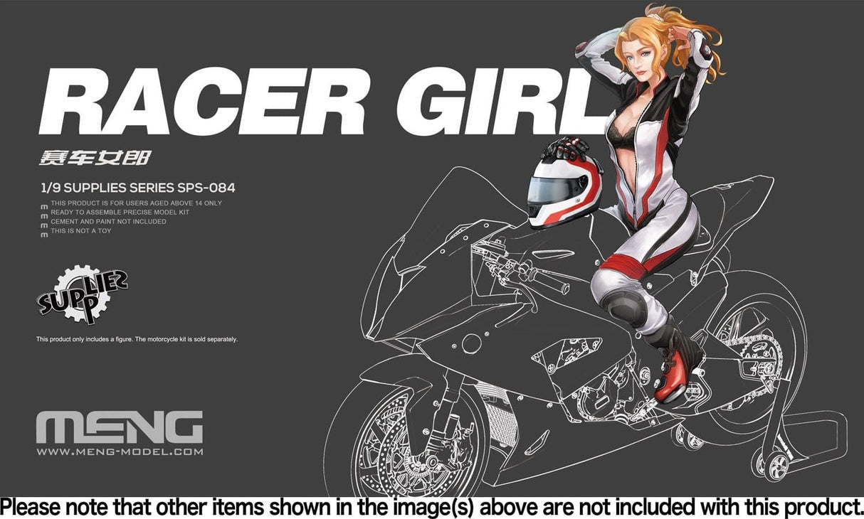 Meng 1/9 Racer Girl Plastic Model Kit - Hobbytech Toys