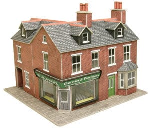 Metcalfe P0263 OO/HO Red Brick Corner Shop Kit Metcalfe TRAINS - HO/OO SCALE