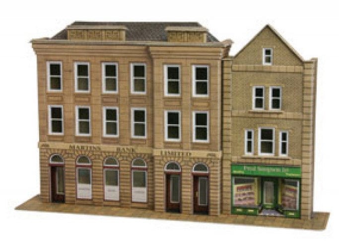 Metcalfe P0271 HO/OO Low Relief Bank And Shop Metcalfe TRAINS - HO/OO SCALE