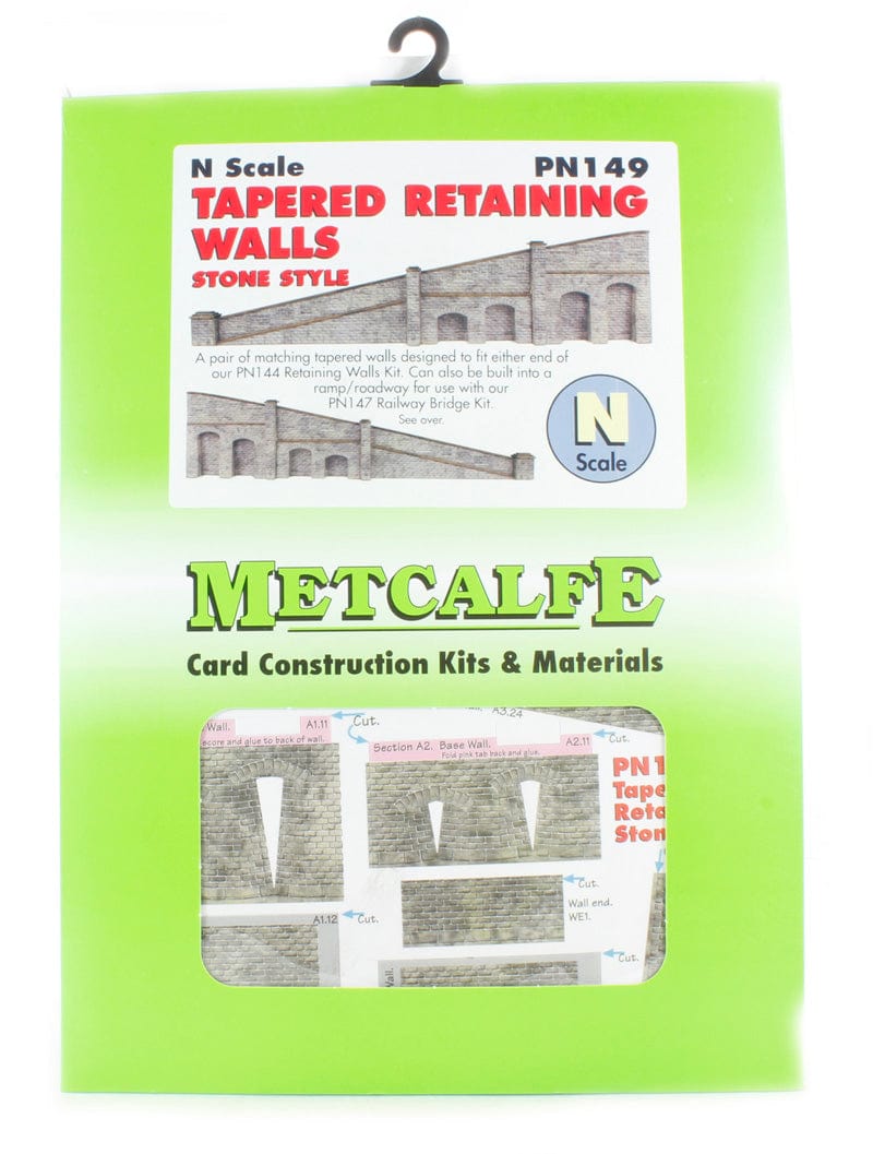 Metcalfe Pn149 N Tapered Retaining Walls Stone Style Metcalfe TRAINS - N SCALE