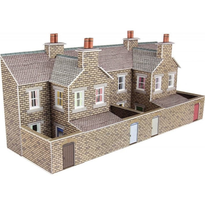 Metcalfe Pn177 N Stone Terraced House Backs Stone Style Metcalfe TRAINS - N SCALE