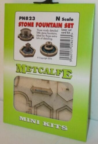 Metcalfe Pn823 N Stone Fountain Set Metcalfe TRAINS - N SCALE