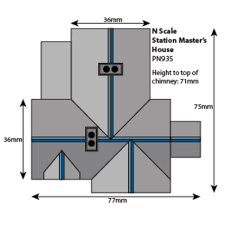 Metcalfe Pn935 N Settle Carlisle Railway Station Masters House Metcalfe TRAINS - N SCALE