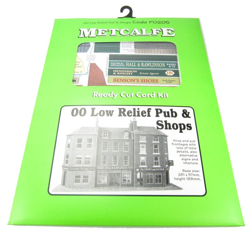 Metcalfe PO205 Oo/Ho Low Relief Pub And Shops Kit Metcalfe TRAINS - HO/OO SCALE