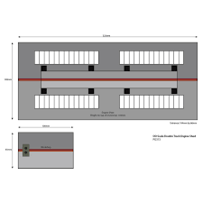 Metcalfe PO313 Double Track Engine Shed Metcalfe TRAINS - HO/OO SCALE