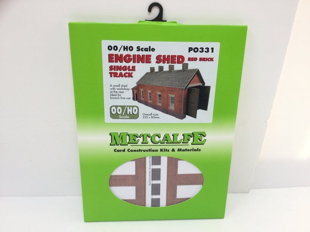 Metcalfe PO331 Red Brick Single Track Engine Shed Metcalfe TRAINS - HO/OO SCALE