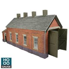 Metcalfe PO331 Red Brick Single Track Engine Shed Metcalfe TRAINS - HO/OO SCALE