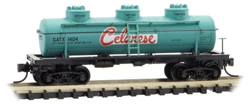 Micro Trains 6600140 N 3-Dome Tank Car Celanese Micro Trains Line TRAINS - N SCALE