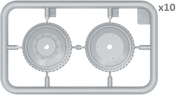 Miniart 35236 1/35 T-34 Wheels Set 1942 Series Plastic Model Kit Miniart PLASTIC MODELS