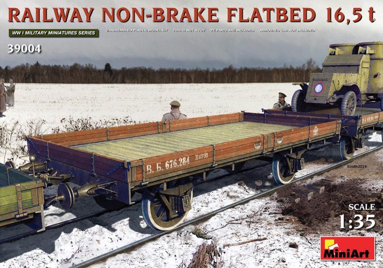 Miniart 39004 1/35 Railway Non-brake Flatbed 16.5t Plastic Model Kit Miniart PLASTIC MODELS