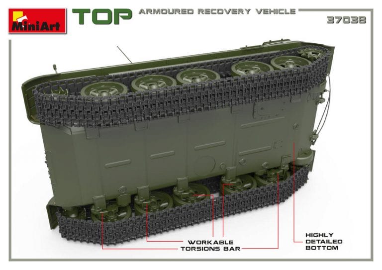 MiniArt TOP Armoured Recovery Vehicle** Miniart PLASTIC MODELS