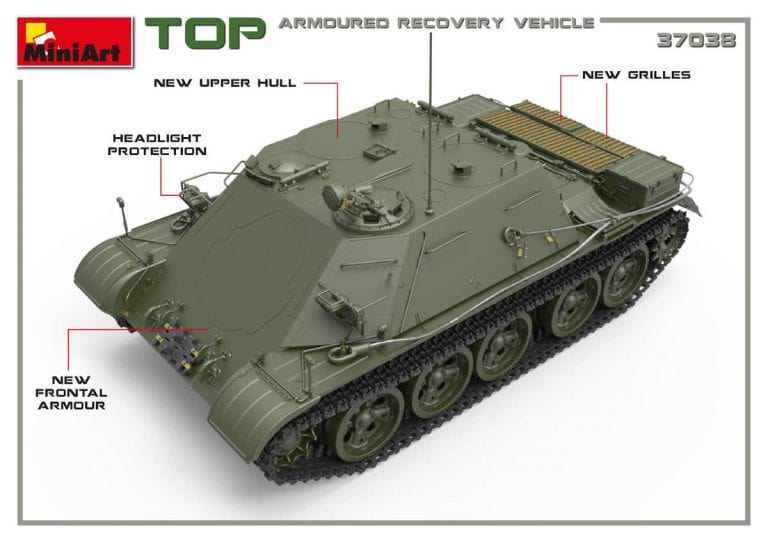 MiniArt TOP Armoured Recovery Vehicle** Miniart PLASTIC MODELS