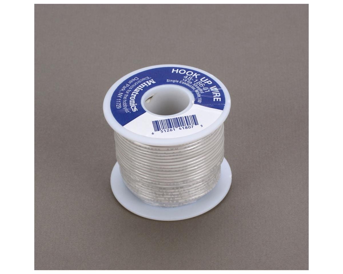 Miniatronics 18 Gauge Stranded Single Conductor Wire 30m - White Miniatronics ELECTRIC ACCESSORIES