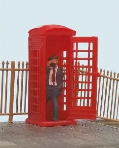 Model Scene HO Telephone Box And Caller Peco TRAINS - HO/OO SCALE