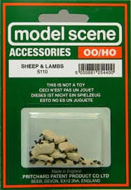 Model Scene OO Sheep And Lambs Peco TRAINS - HO/OO SCALE