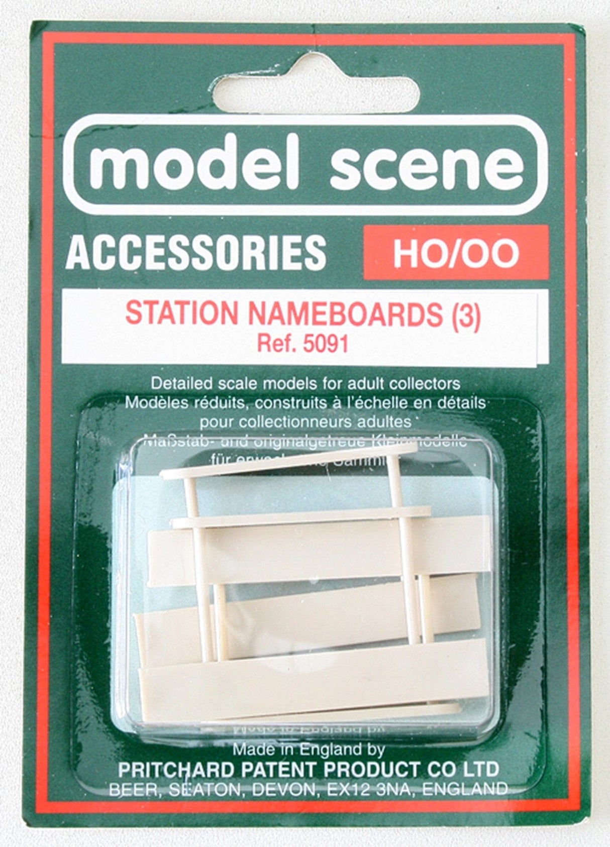 Model Scene OO Station Nameboards Peco TRAINS - HO/OO SCALE