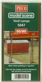 Model Scene OO Yard Lamps 6Pcs Peco TRAINS - HO/OO SCALE