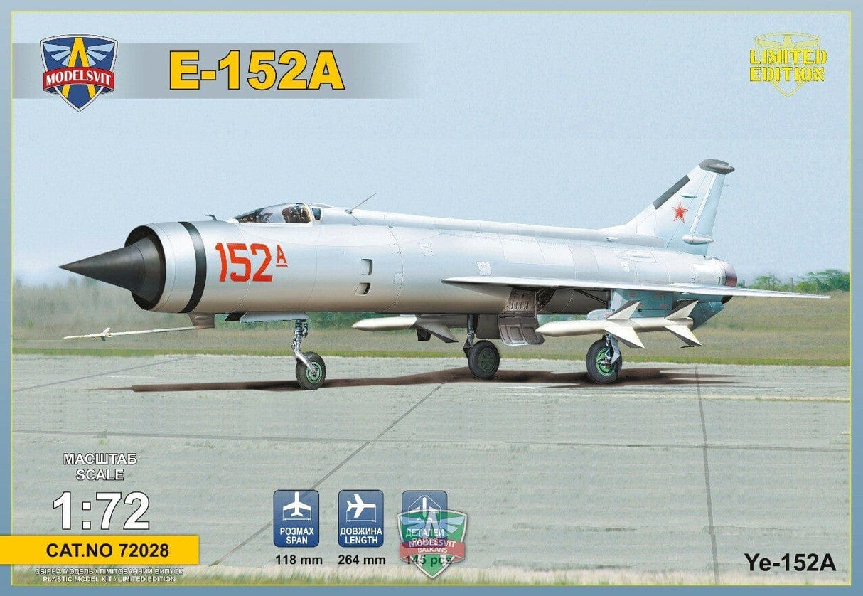 ModelSvit 72028 1/72 Ye-152A Soviet twin-engined interceptor prototype Plastic Model Kit Modelsvit PLASTIC MODELS