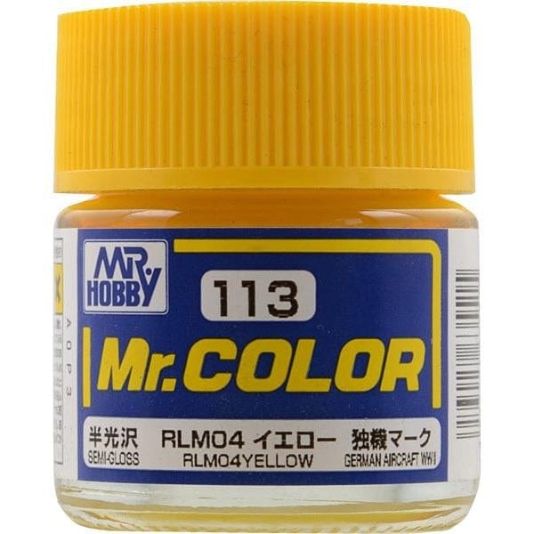 Mr Color 113 Semi Gloss Rlm04 Yellow 10ml Mr Hobby PAINT, BRUSHES & SUPPLIES