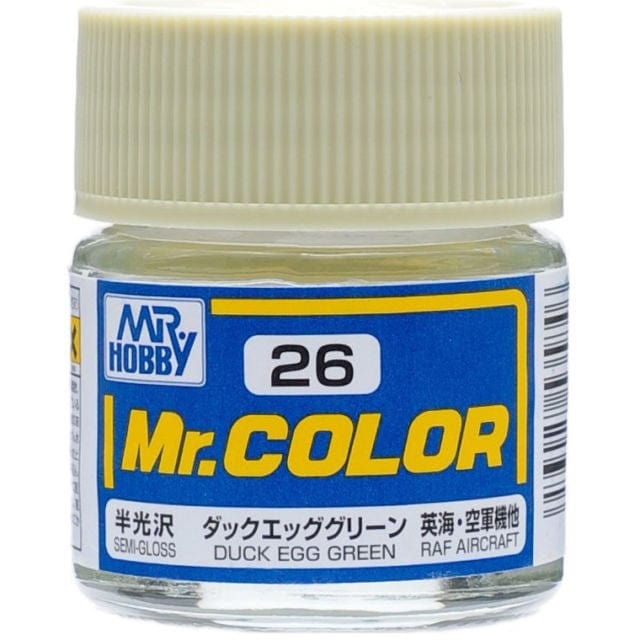 Mr Color 26 Semi Gloss Duck Egg Green 10ml Mr Hobby PAINT, BRUSHES & SUPPLIES