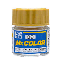 Mr Color 39 Flat Dark Yellow 10ml Mr Hobby PAINT, BRUSHES & SUPPLIES