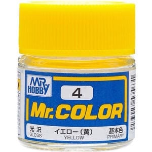 Mr Color 4 Gloss Yellow 10ml Mr Hobby PAINT, BRUSHES & SUPPLIES