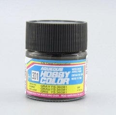 Mr Hobby Aqueous 301 Fs36081 Semi Gloss Grey 10ml Mr Hobby PAINT, BRUSHES & SUPPLIES
