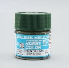 Mr Hobby Aqueous 302 Fs34092 Semi Gloss Green 10ml Mr Hobby PAINT, BRUSHES & SUPPLIES