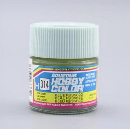 Mr Hobby Aqueous 314 Fs35622 Semi Gloss Blue 10ml Mr Hobby PAINT, BRUSHES & SUPPLIES