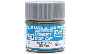 Mr Hobby Aqueous 324 Gloss Light Grey 10ml Mr Hobby PAINT, BRUSHES & SUPPLIES