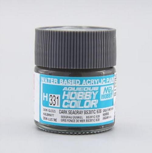 Mr Hobby Aqueous 331 Semi Gloss Dark Sea Gray 10ml Mr Hobby PAINT, BRUSHES & SUPPLIES