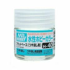 Mr Hobby Aqueous 40 Flat Base 10ml Mr Hobby PAINT, BRUSHES & SUPPLIES